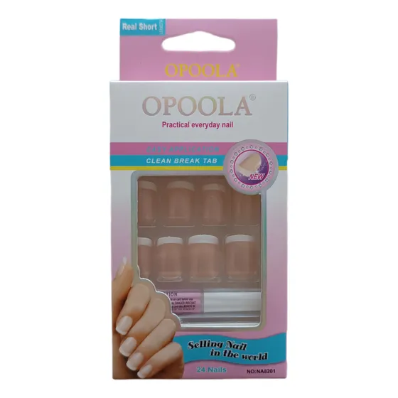 Uñas Francesita French X24 Cortas Naturales C Kit
