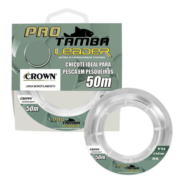 Linha Leader Fluorcarbon Pro Tamba 50m Chicote Linha Leader Fluorcarbon Pro Tamba 50m Chicote