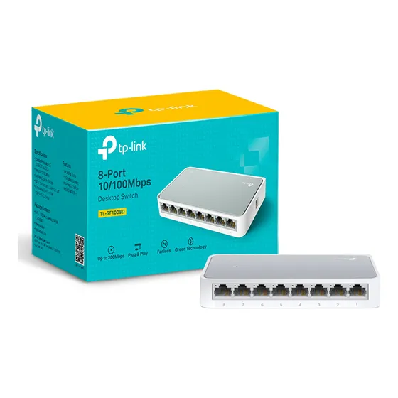 Switch hub de mesa 8 portas 10/100 TP-Link TL-SF1008D