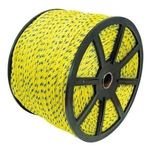 Cuerda Soga Amarilla De Polipropileno 6 Mm Rollo 19 Kg