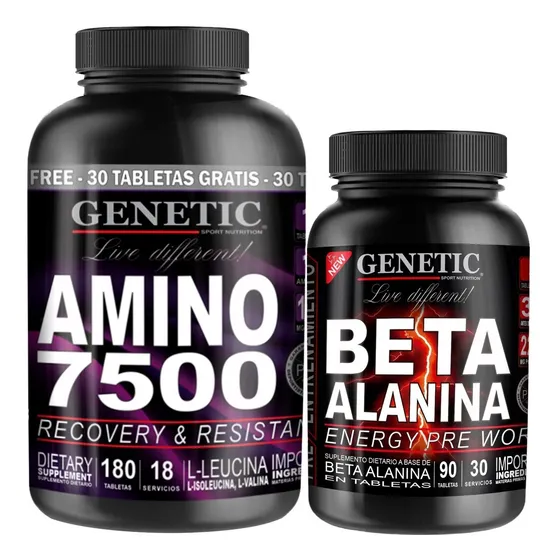 Fuerza Crecimiento Muscular Beta Alanina Amino 7500 Genetic