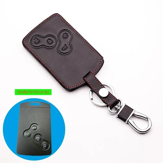 Capa Em Couro Chave Cartão Carro Renault Captur Fluence