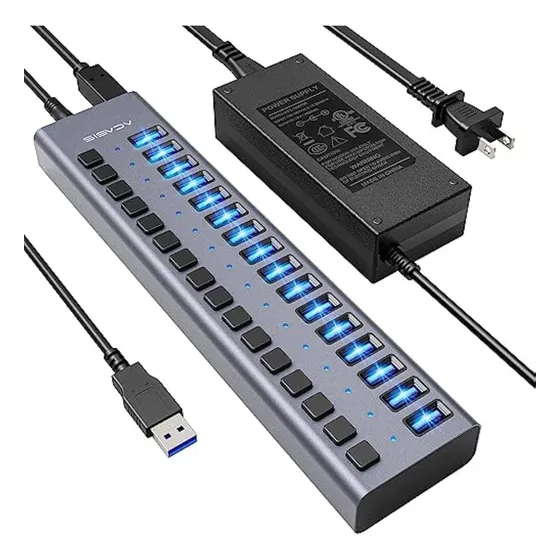 Concentrador Usb Alimentado - Acasis 16 Puertos