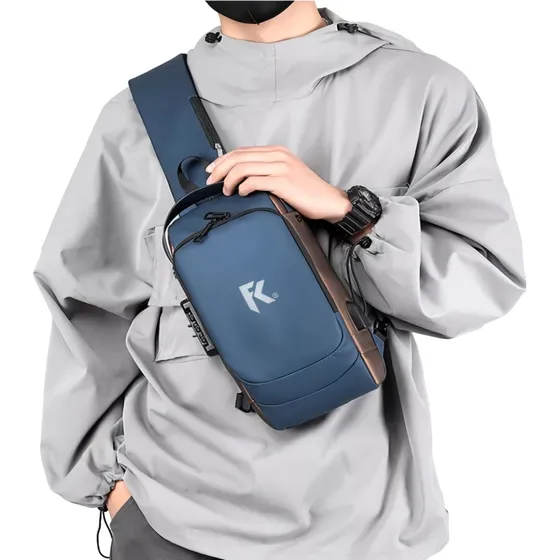 Maleta Bolso Antirrobo Candado Maletin Diagonal Carga Usb 