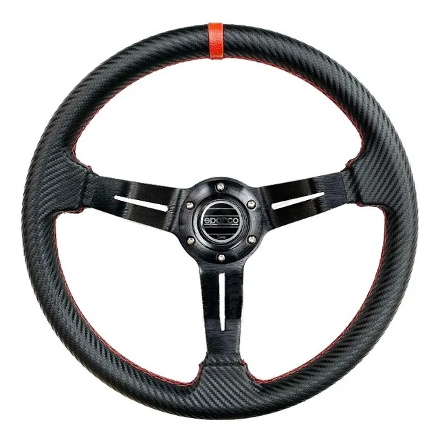 Volante Deportivo Momo Carbono Auto Universal Tuning Karvas