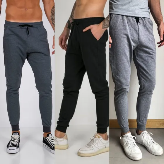 Pack X 2 Pantalon  Joggin Rustico Algodon Hombre Con Puño!!