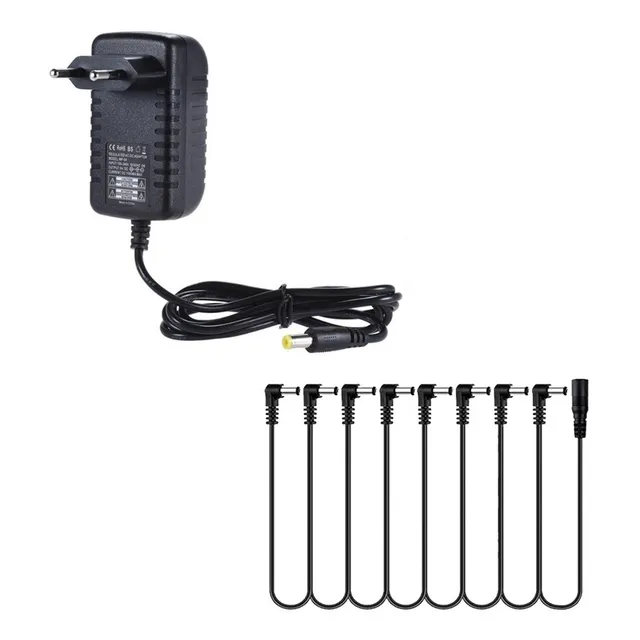 Transformador 9v 1a Con 8 Conectores Pedales Guitarra/bajo