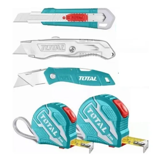 Juego De Cinta Métrica Y Cuchillos Multiusos 7 Pcs