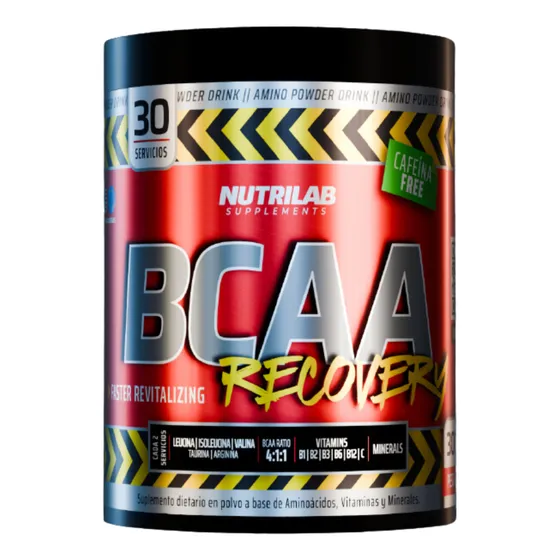 Nutrilab Bcaa Recovery 300 Grs Aminoácidos Ramificados Sabor Uva