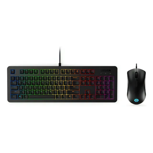 Combo De Teclado Y Mouse Km300 Lenovo Legion Español Rgb Color Del Teclado Negro