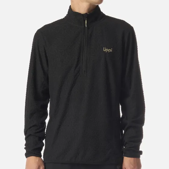 Polerón Teen Boy Mild Nano-f 1/4 Zip Negro Lippi I26