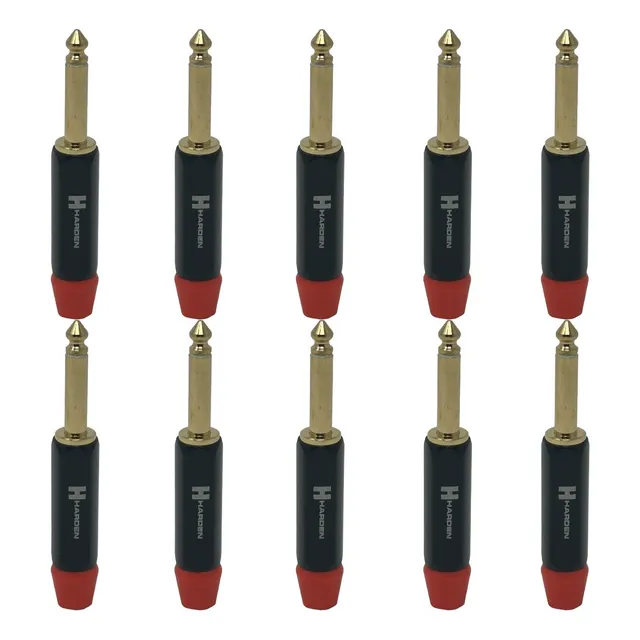 Plug Mono 6.3mm, 1/4 Np2x Harden Baquelita Lote 10p Metalico