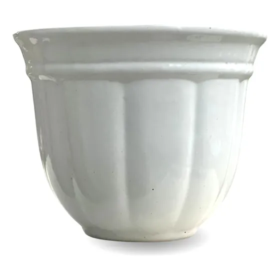 Maceta Grande Blanca De Cerámica Xxl Blanco Liso