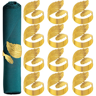 12 Juegos De Servilleteros De Pan De Oro Para Banquetes 12 Juegos De Servilleteros De Pan De Oro Para Banquetes