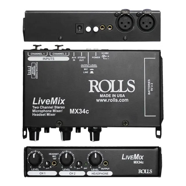 Rolls Meclador De Audio De 2 Canales Mx34c
