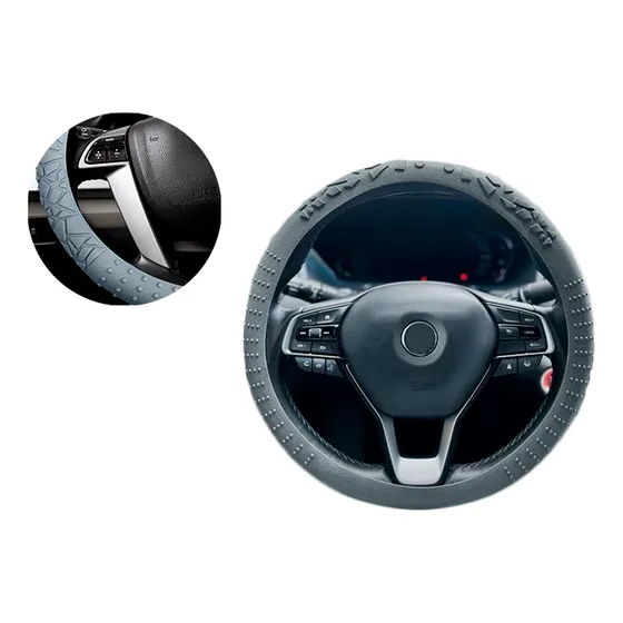 Forro Volante Universal De Silicon Anti Deslizante Gris