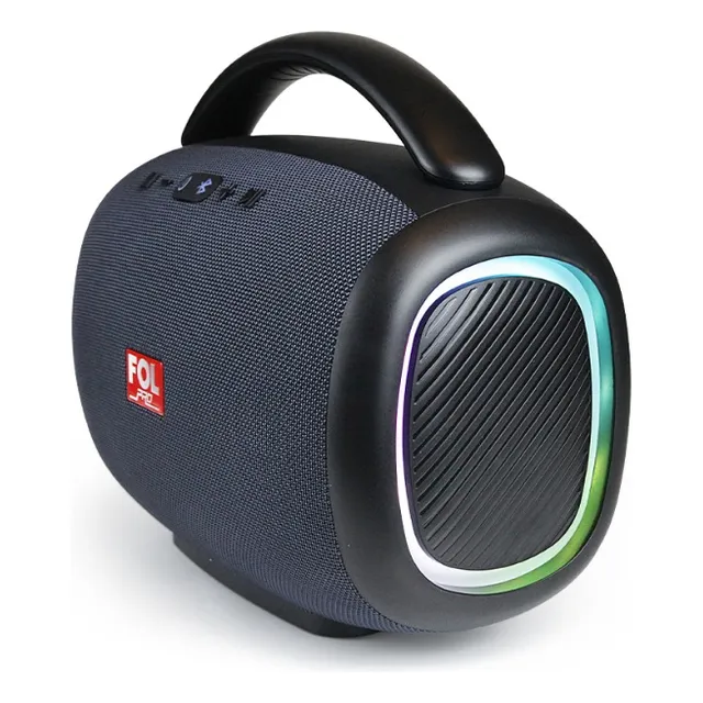 Bocina Fol Portátil Bluetooth Recargable Fs-r213l Tws 110v Color Negro