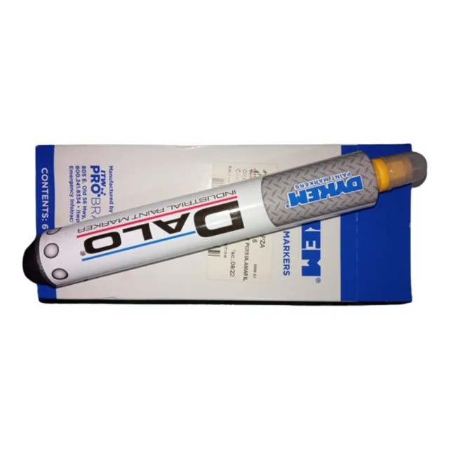 Marcador Liquido Para Metal Color Amarillo Marca Dalo