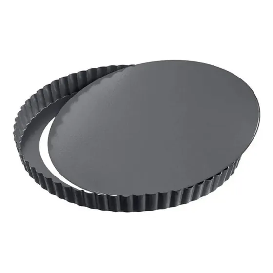 Tartera Fondo Desmontable 28x2.5cm Antiadherente Gris Oscuro