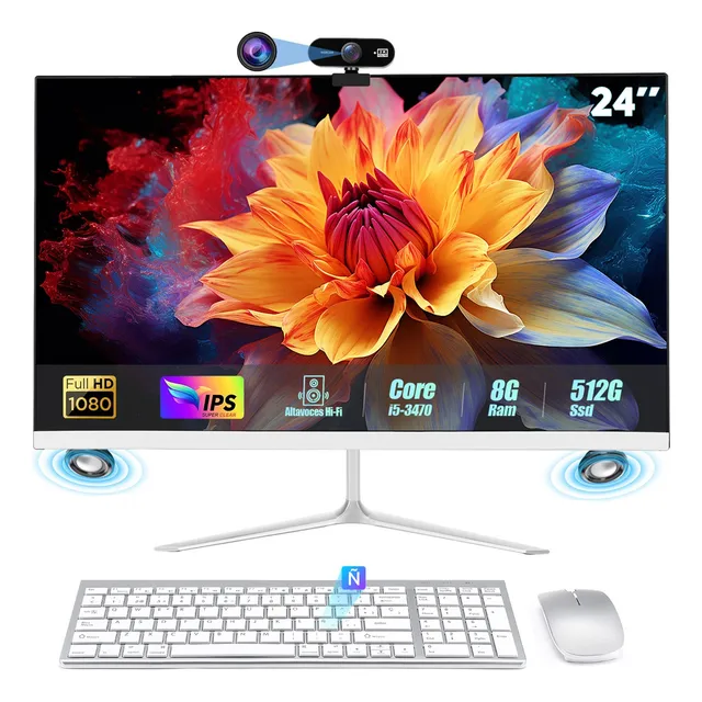 24'' All In One Pc Intel I5-3470 8gb Ram+512 Gb Ssd + Cámara