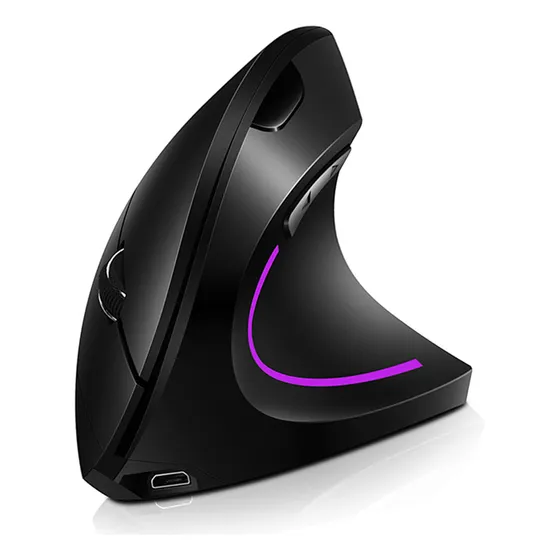 Ratón Inalámbrico Bt De 2,4 G, Vertical, Recargable