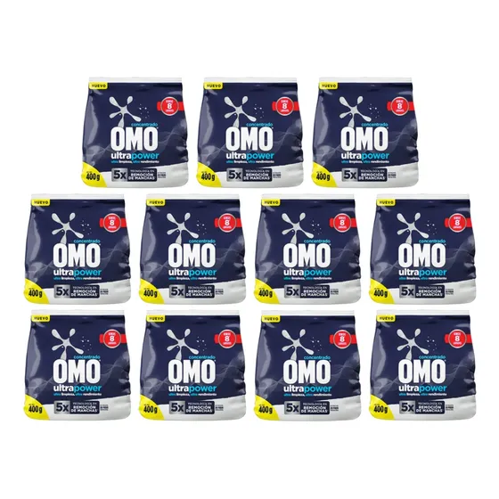 Pack 11 Omo Ultrapower Detergente En Polvo 400g