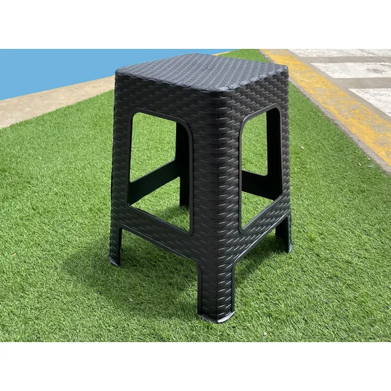 Banquito Plástico Banco Estilo Rattan  Gama De Colores