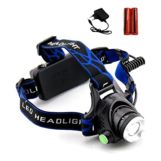 Linterna Frontal Led Cabeza Recargable 1600 Lúmenes Linterna Negro Luz Negro
