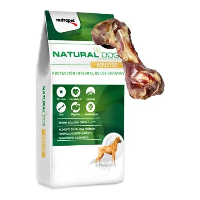 Natural Dog Adulto 22kg + Hueso Jamon Serrano