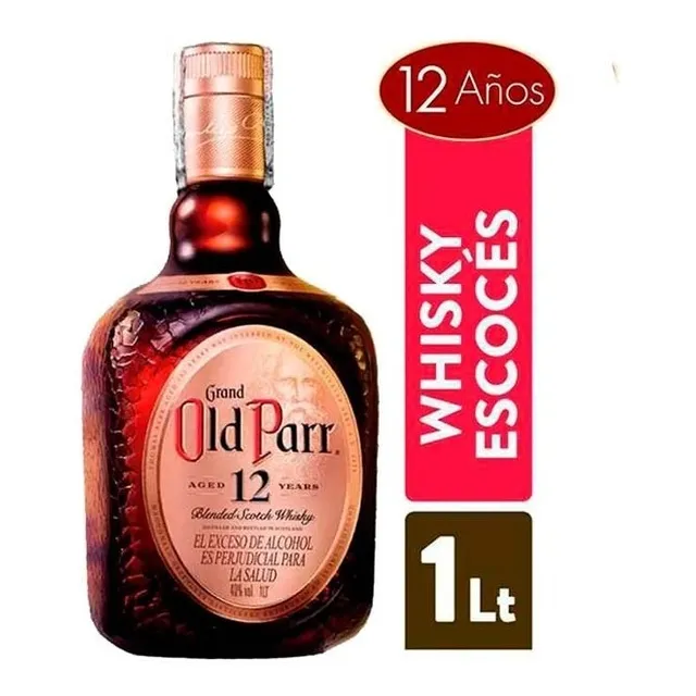 Whisky Scotch Old Parr 12 Años Escocia botella 1 L