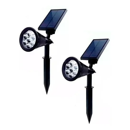 Lampara Luz Solar Led Farol Tactil Para Jardin Pack X2 Mli