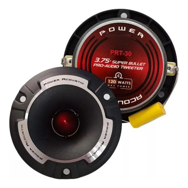 Tweeters Open Show Power Acoustik Prt-30 3.75 PLG 120w Color Negro