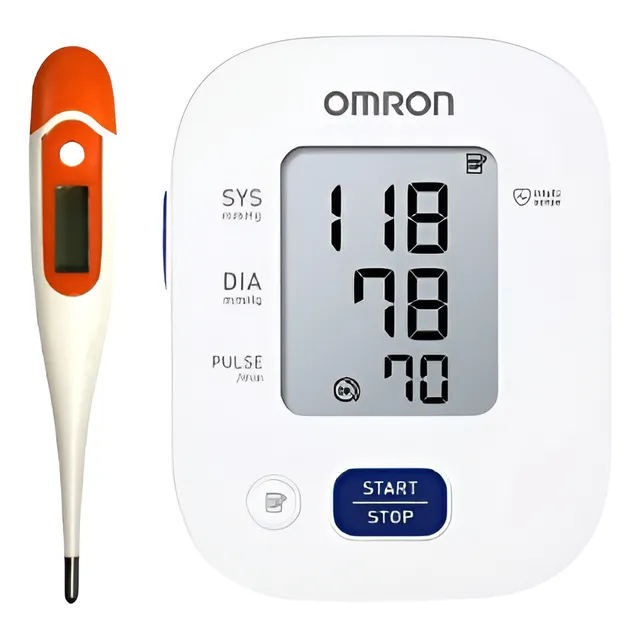 Omron Hem-7142 Tensiómetro Digital De Brazo + Termómetro