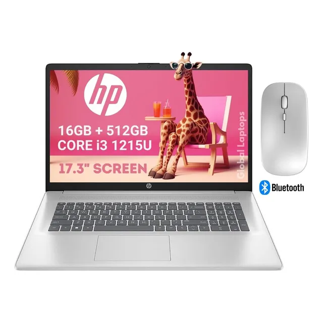 HP 17 Pavilion Core I3 1215u 16 GB de RAM 512 GB Ssd Pantalla 17.3 FHD 1920 px x 1080 px Incluye Windows 11 Laptop 17-cn2283 Con Regalo