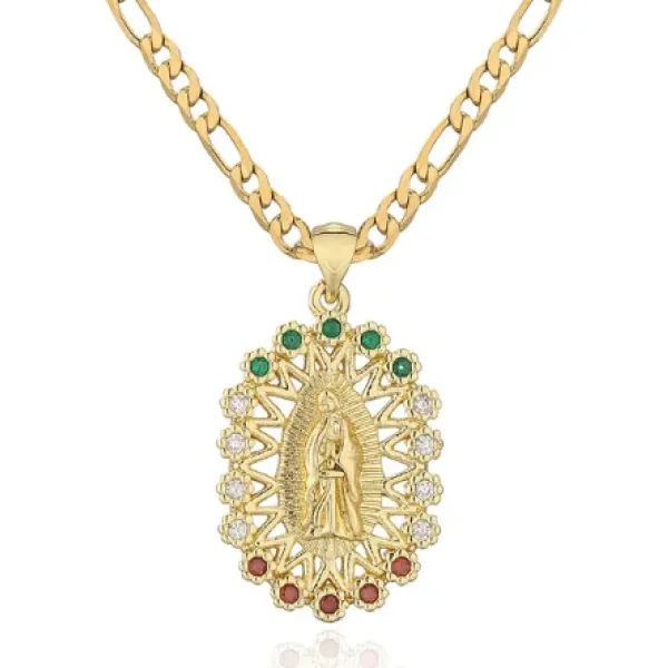 Collar Virgen Guadalupe Oro Gold