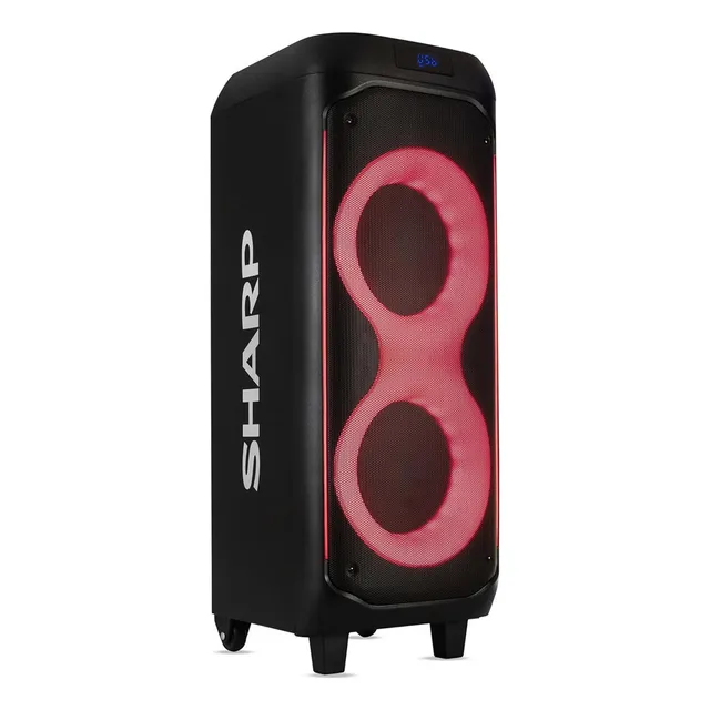 Parlante Sharp Ps935 Tws Bateria Bluetooth Led + Microf Dimm Color Negro
