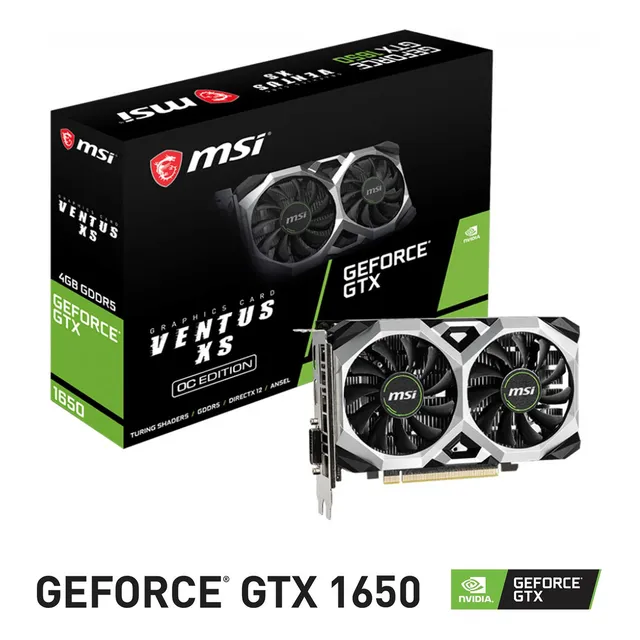 Tarjeta de video Nvidia MSI Ventus XS GeForce GTX 16 Series GTX 1650 OC Edition 4GB
