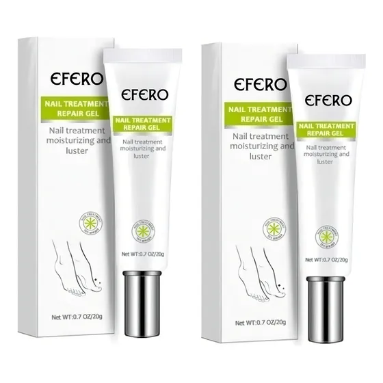 2 Efero Nails Kit Fungicida Para Unhas Tratamento De Micose Cor Branco