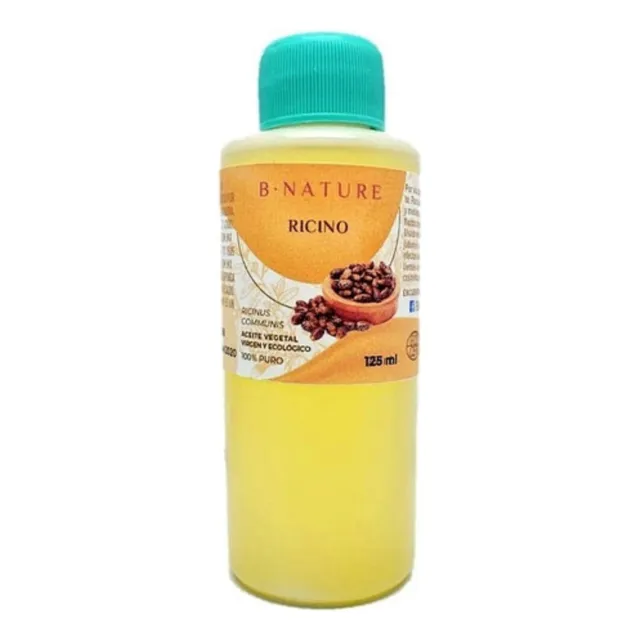 Aceite De Ricino Natural B Nature 125ml - Emoliente, Calmante Y Laxante. Obtenido Por Expresión En Frío. Fortalece Uñas, Cejas, Pestañas Y Cabello. Frasco Pet Con Doble Tapa. ¡compra Ahora!