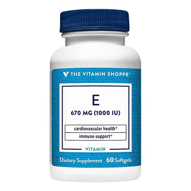 Vitamina E 670 Mg The Vitamin Shoppe 60 Cápsulas Blandas Sin Sabor