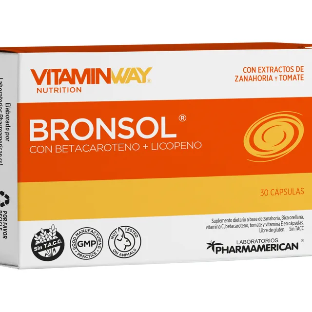 Bronsol Facilita Bronceado Vitamin Way 30 Capsulas