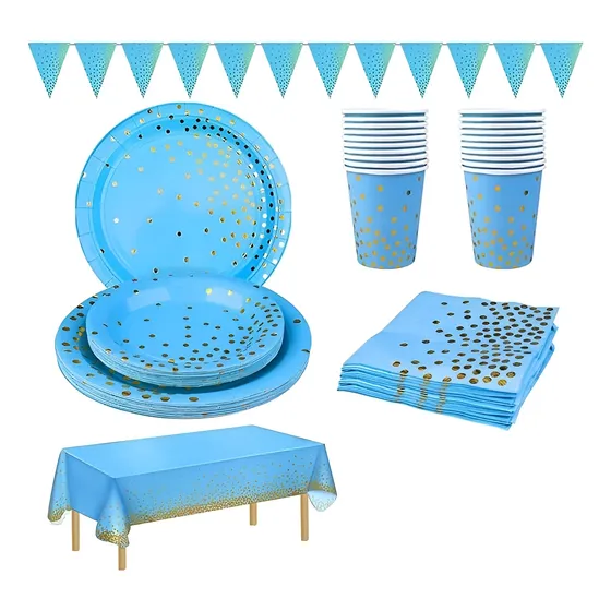 20 Vajilla De Cumpleaños Servilleta Vaso Platos Desechables