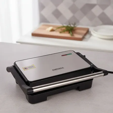 Sanduicheira Grill Misteira Elétrica Bifes Carnes E Pão Na Chapa Potência 1000w Preto 127v