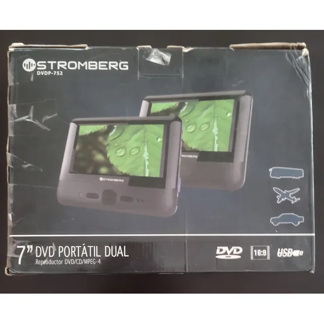 Reproductor Stromberg Portátil Dual 7'' Dvd/cd/mpeg4 -usb-