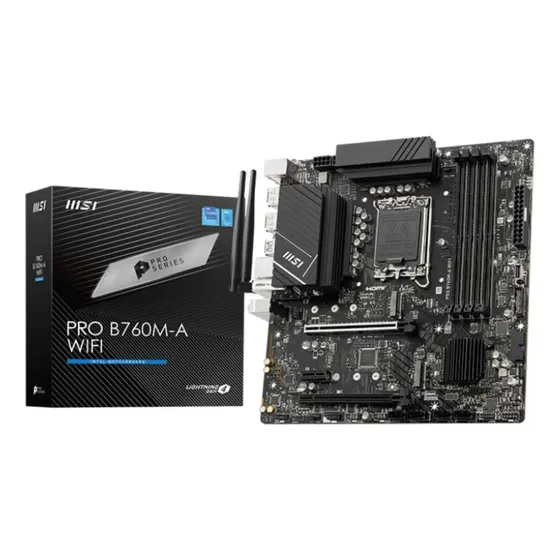 Placa Madre Msi Pro B760m-a Wifi, Matx, Ddr5, Lga1700