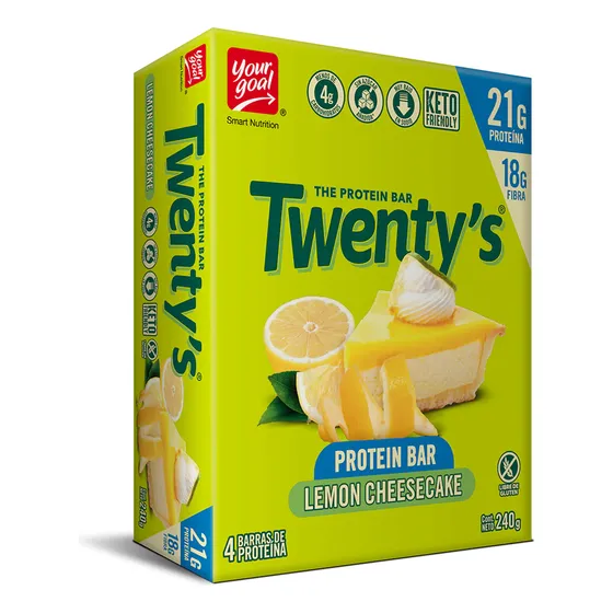 Barras De Proteina Yourgoal Twentys 12u Lemon Cheesecake Lemon Cheesecake