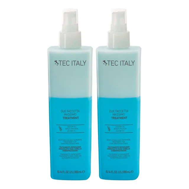 Kit Tratamiento Para Reparar Cabello Decolorado Tec Italy Due Faccetta Massimo 300 Ml