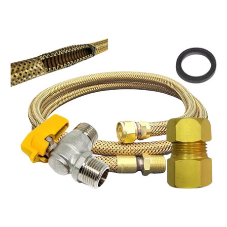 Kit Instalação Fogão Cooktop Gás Encanado Rua 1m Hk 190027 Kit Instalação Fogão Cooktop Gás Encanado Rua 1m Hk 190027