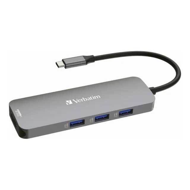 Verbatim Usb-c Pro Multiport Hub 8 En 1, Adaptador