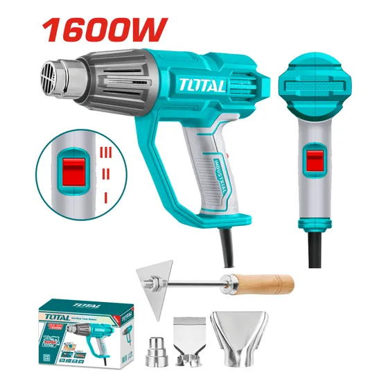 Pistola De Calor 2000w Total Incluye 3 Boquillas Y Raspador